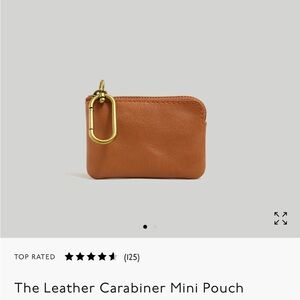 Madewell leather carabiner mini pouch